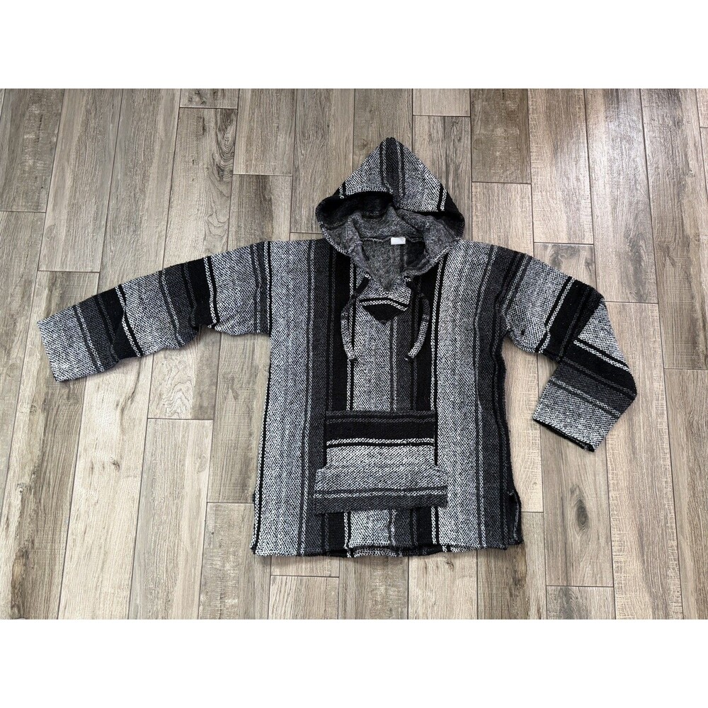 Mexican Baja Hoodie Sweater Pullover Hoodie size L